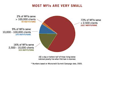 Most MFIs are very small
